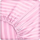 Cearsaf de pat cu elastic din damasc, densitate 130 g/mp, Roz, 90/200cm