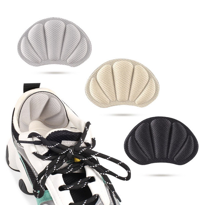 Set 6 branturi cu pernite pentru calcai, ASKSA, suport interior pentru incaltaminte, marime universala, Crem/Negru/Gri