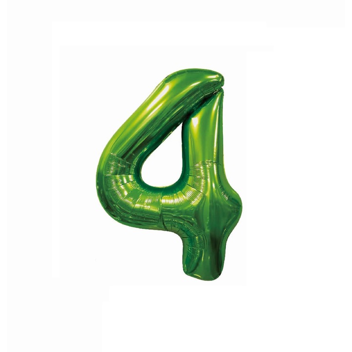 Балон метално фолио, номер 4, 100 см, зелен