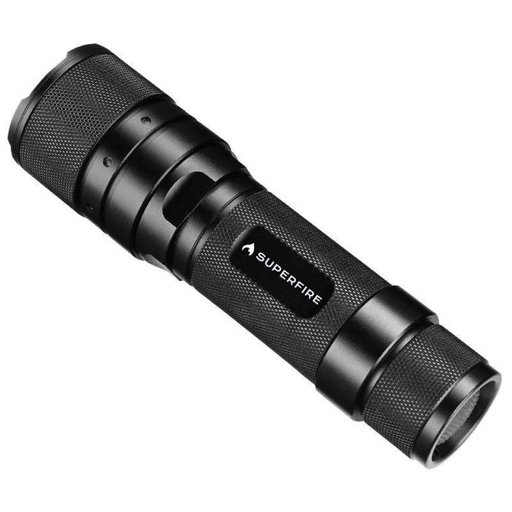Мултифункционален LED метален ръчен фенер Superfire F3-XPE модел Черен