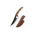Cutit japonez, lucrat manual, 27,5 cm, maner maro
