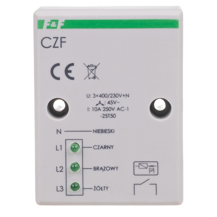 Elektromos biztosíték 1P, F&F, 10A, 185V