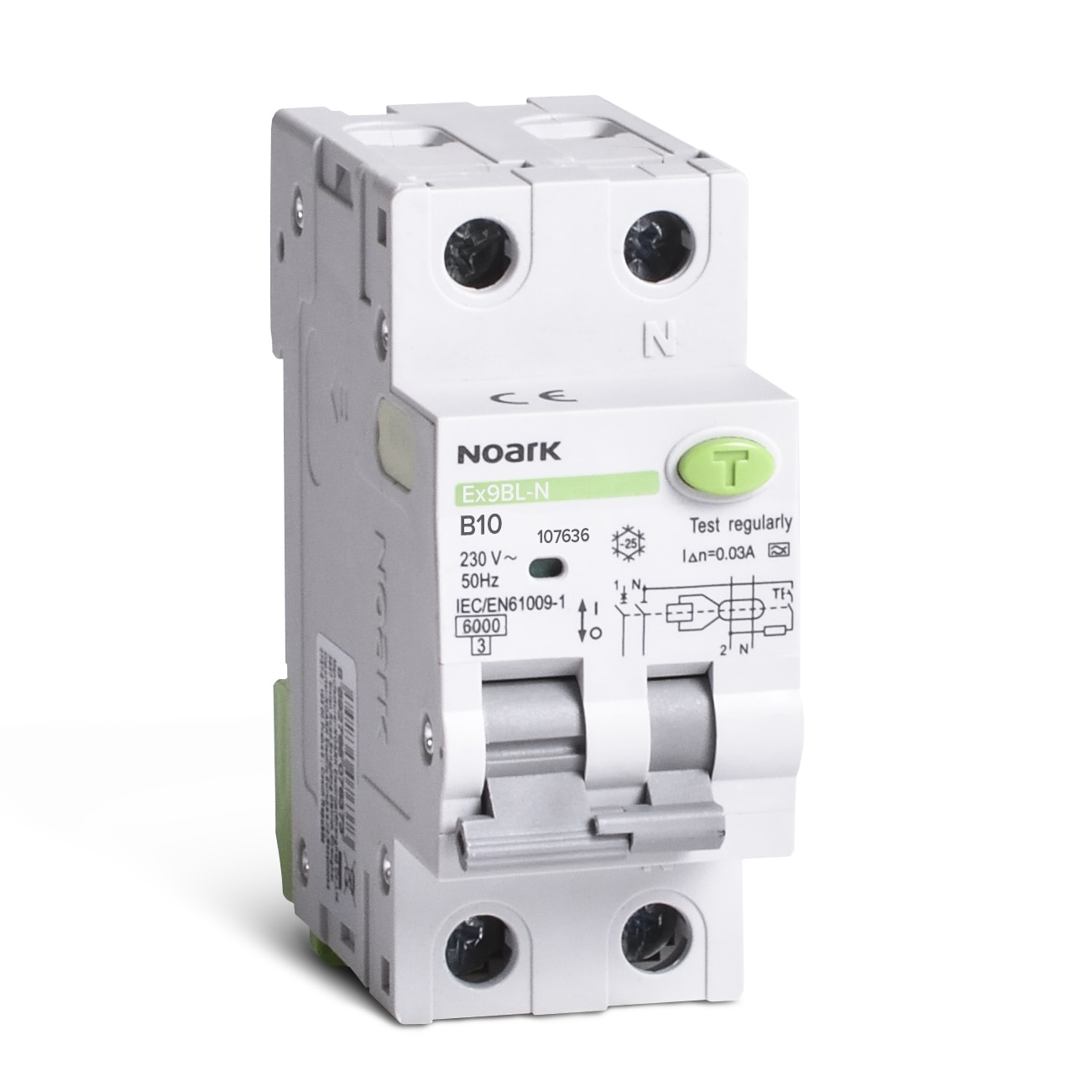 Intrerupator automat diferential Noark 107636 RCBO, Icn=6kA, 1+