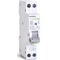 Intrerupator diferential Noark 111161 RCBO electronic, 1 modul, Icn=6kA, 1+Npoli, caracteristica B, tip A, In=10A, IΔn=30mA