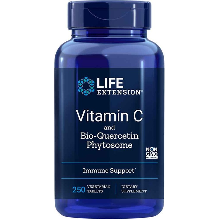 Life Extension Étrend-kiegészítő C-vitamin és Bio-Quercetin Phytosome (1000 mg), 250 tabletta