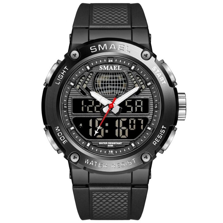 Мъжки часовник Smael Sport Casual Digital Quartz LED Military Style Ударо и водоустойчив
