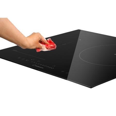 Plita incorporabila Turbionaire Feel 60SB3B1, Inductie, 3 zone de gatit, 1 Zona Bridge Dual Combi, Boost, Timer, Control Tactil si Slider, Senzor Pan, Blocare pentru copii, Sticla neagra, 9 niveluri, 60 cm