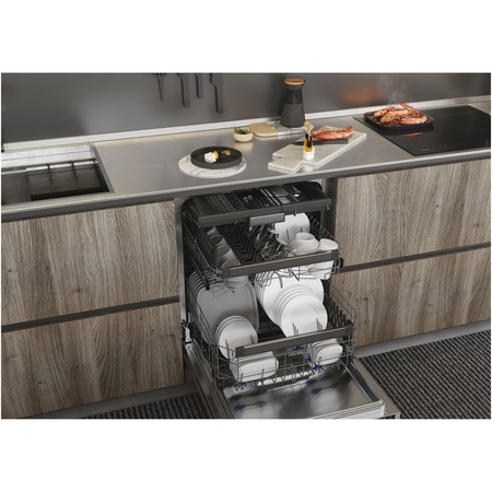 Masina de spalat vase incorporabila Haier XIB 6B2S3FS , 16 seturi, 12 programe, Aquastop, Senzor incarcare, Wifi prin hOn, Motor BLDC inverter, Clasa B, 60 cm