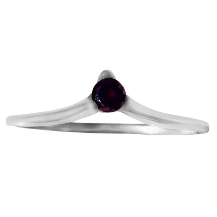 Inel din argint cu granat