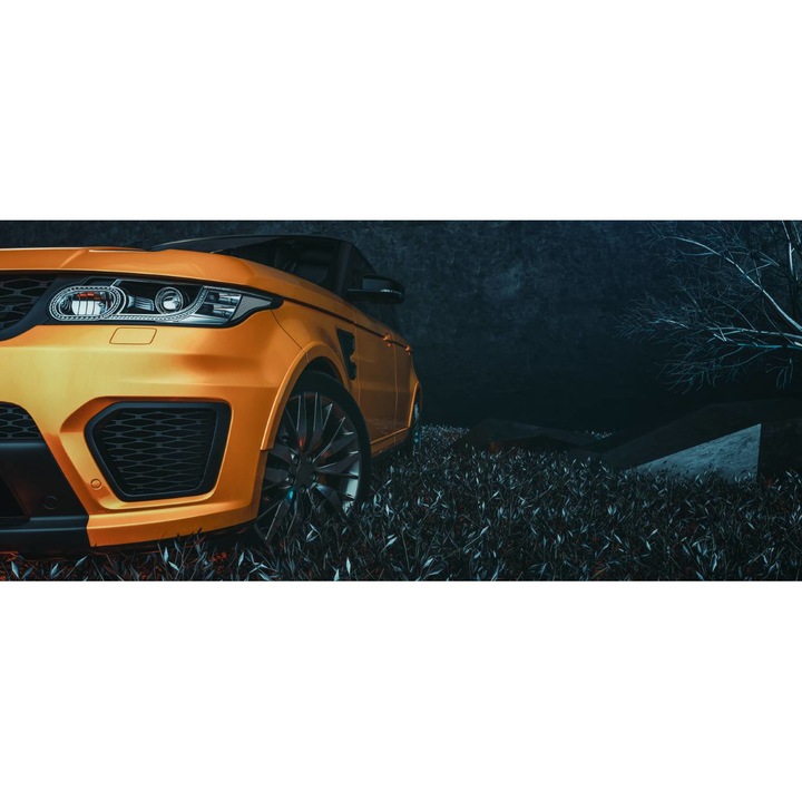 Öntapadó PVC tapéta - The Golden Car 3d Rendering, 100 x 150 cm