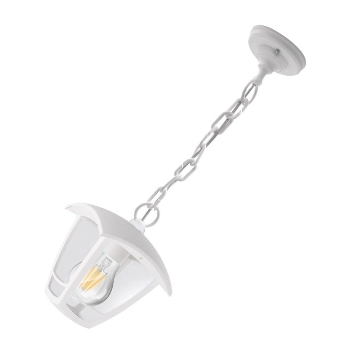 Felinar cu lant Berlin Alb 800MM E27 IP44