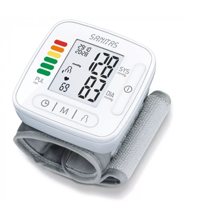 Sanitas SBC 22 digitális vérnyomásmérő, LCD kijelző