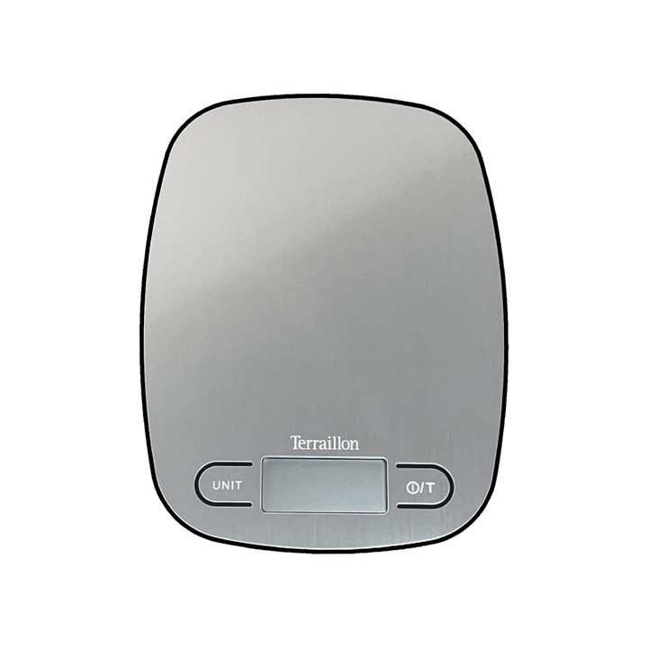 Кухненска везна, Terraillon Classic Stainless Steel, Inox, 5Kg, функция Country, преобразуване на мерни единици, сив