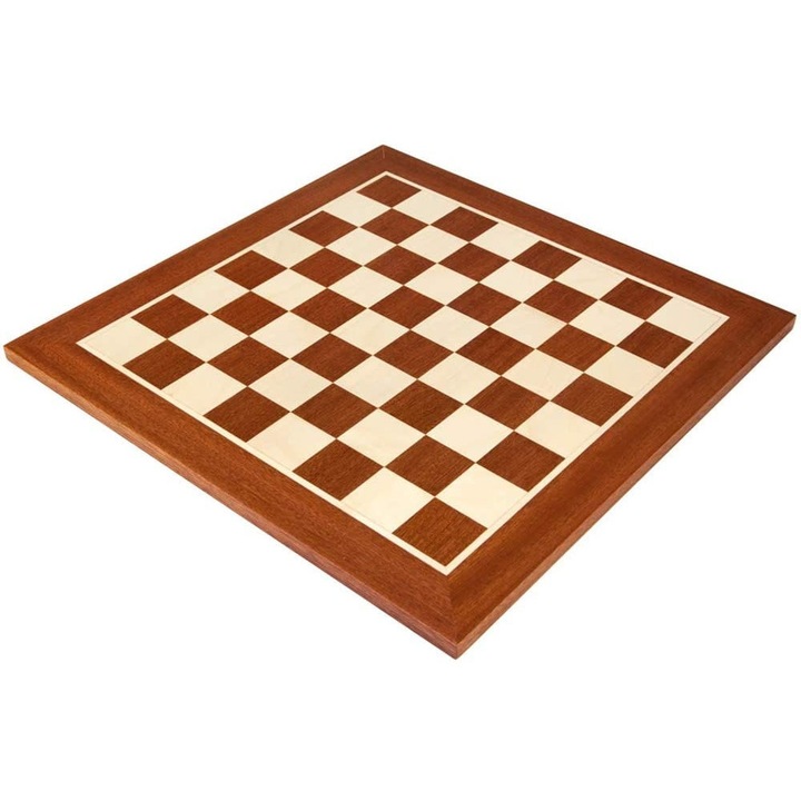 Tabla de sah Master of Chess, 16 Inchi, Lemn, Alb, Maro
