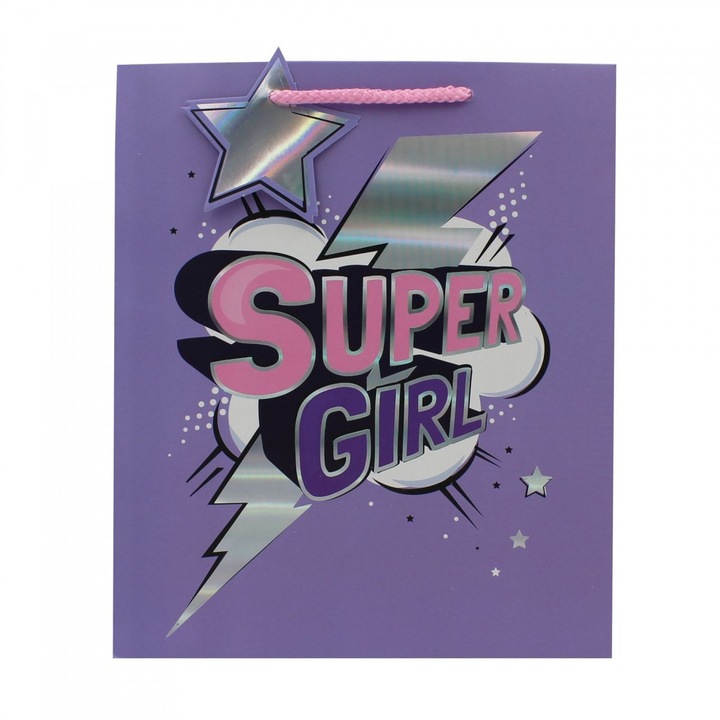 Punga cadou L hartie Super girl