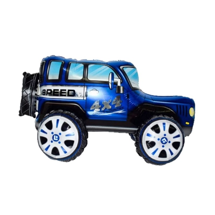 Фолиев балон, високопроходим автомобил, 35х65 см, син