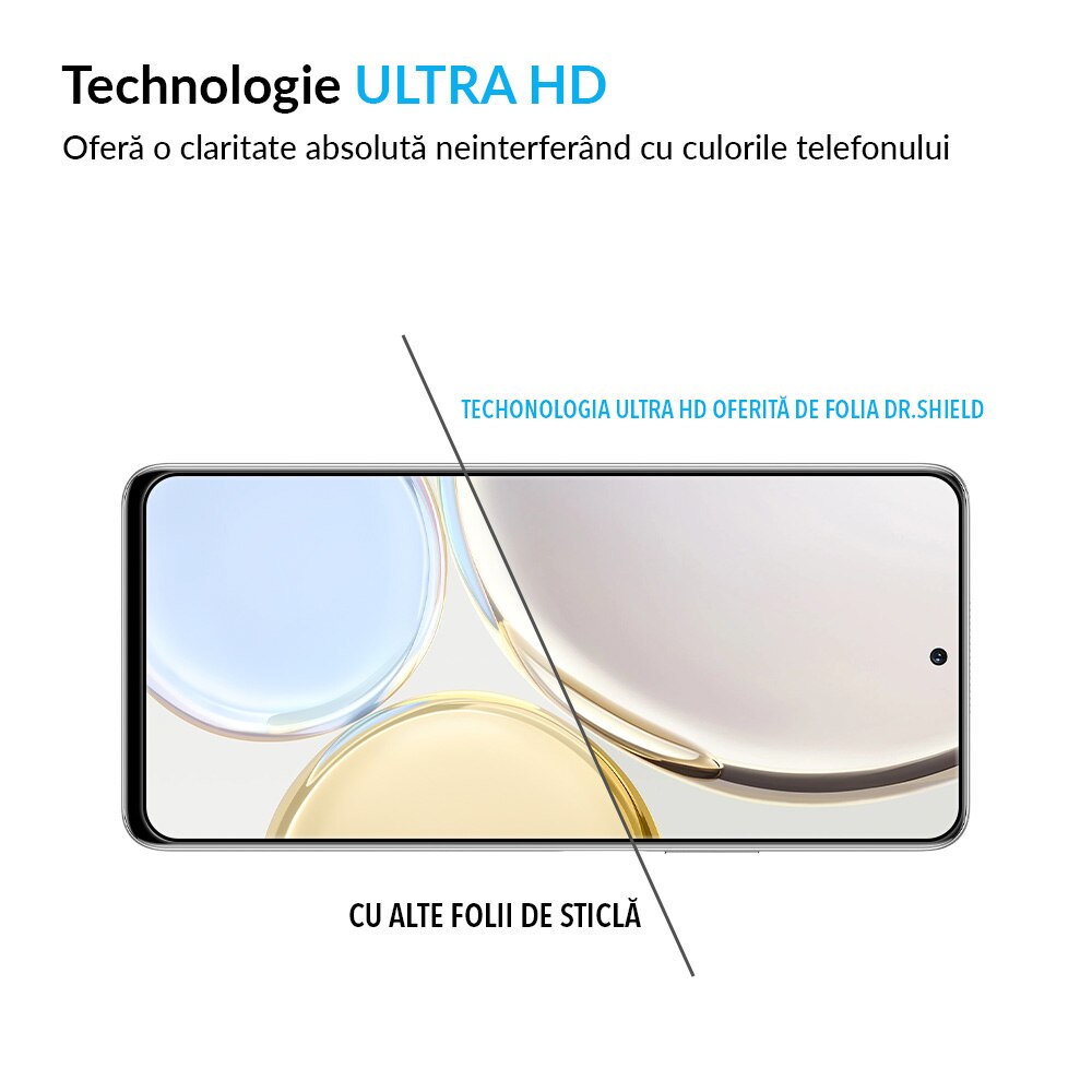 Folie Sticla Dr.Shield, Compatibil Honor Magic 4 Lite 5G, Full Glue, Protectie Profesionala 2.5D