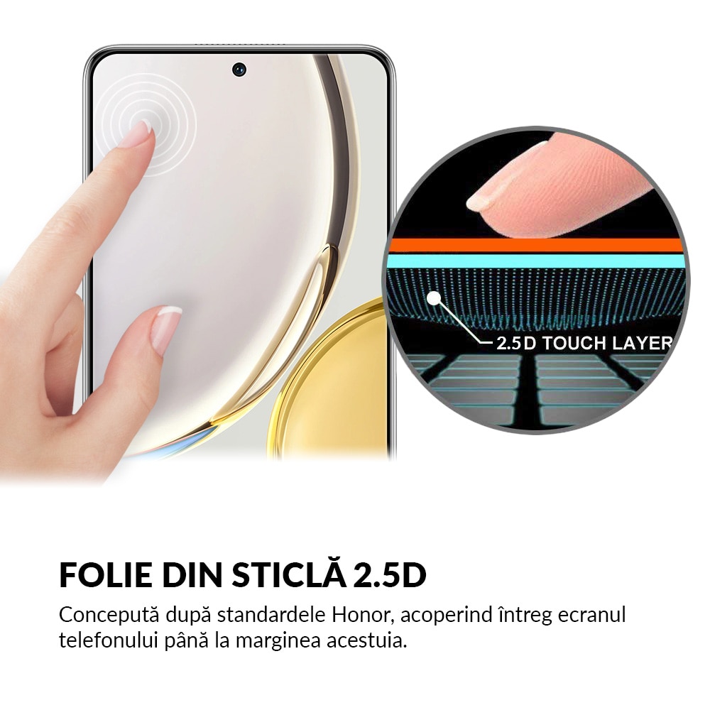 Folie Sticla Dr.Shield, Compatibil Honor Magic 4 Lite 5G, Full Glue, Protectie Profesionala 2.5D