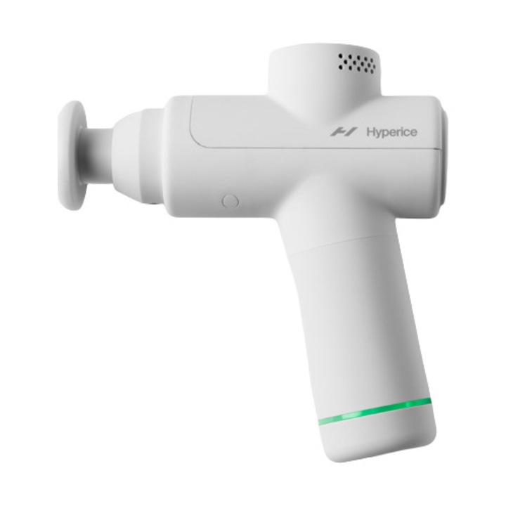 Aparat de masaj cu vibratie Hypervolt GO 2, 2 capete, 3 viteze percutie, Motor Brushless high-torque 40W, design ergonomic, QuietGlide™, Hyperice