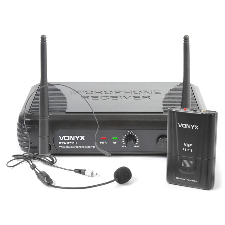 Microfon fara fir cu lavaliera VHF, Vonyx STWM711H