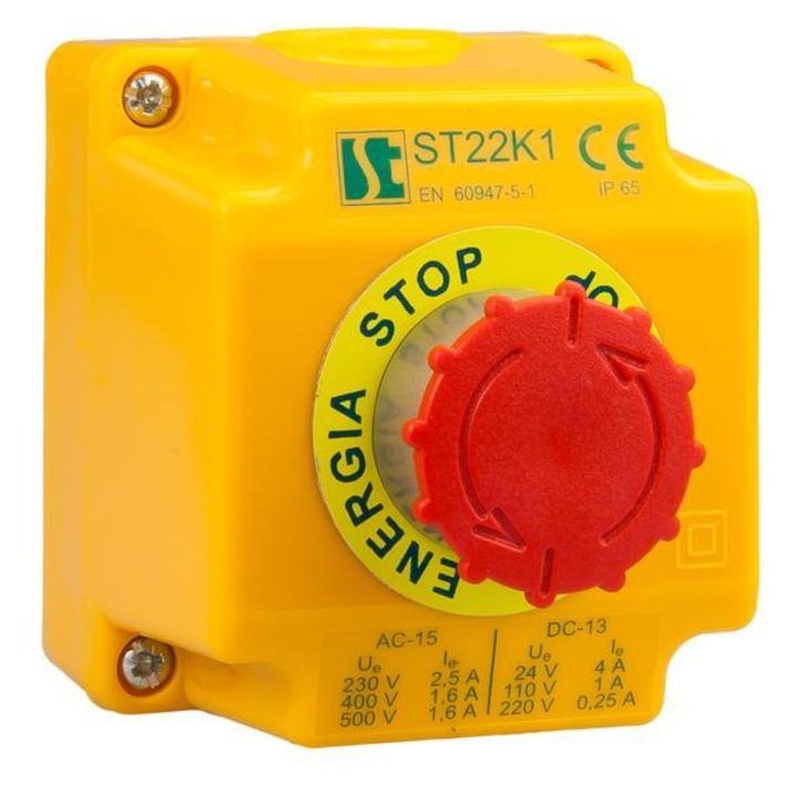 Електрически предпазител/Бутон, Spamel, ST22K1-05-1, 500V, IP65