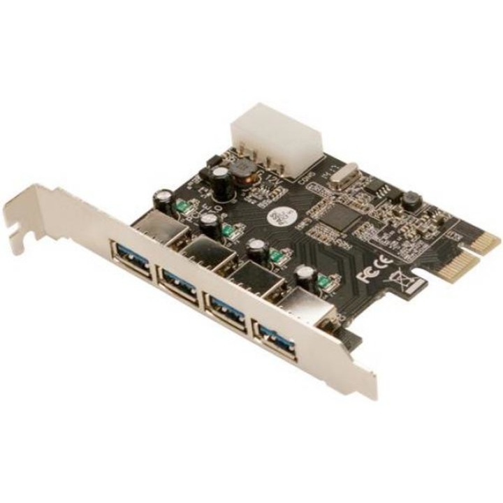 Card PCI-Express, 4 porturi USB 3.0 A, LOGILINK PC0057A