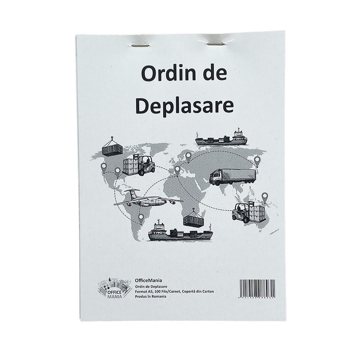 Ordin de deplasare, format A5, orientare portret,100 file