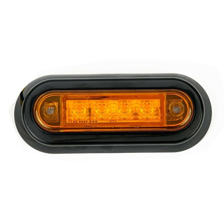 LED Lampa laterala, gabarit, 4 leduri, galbena, 12-24V, Flush Fit
