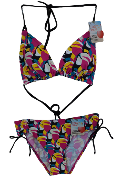 Costum de baie dama, Cherry beach, Poliamida, Multicolor, S