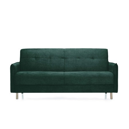 Canapea Extensibila 3 locuri STONE, cu Lada de Depozitare, 210x70x98 cm, Verde
