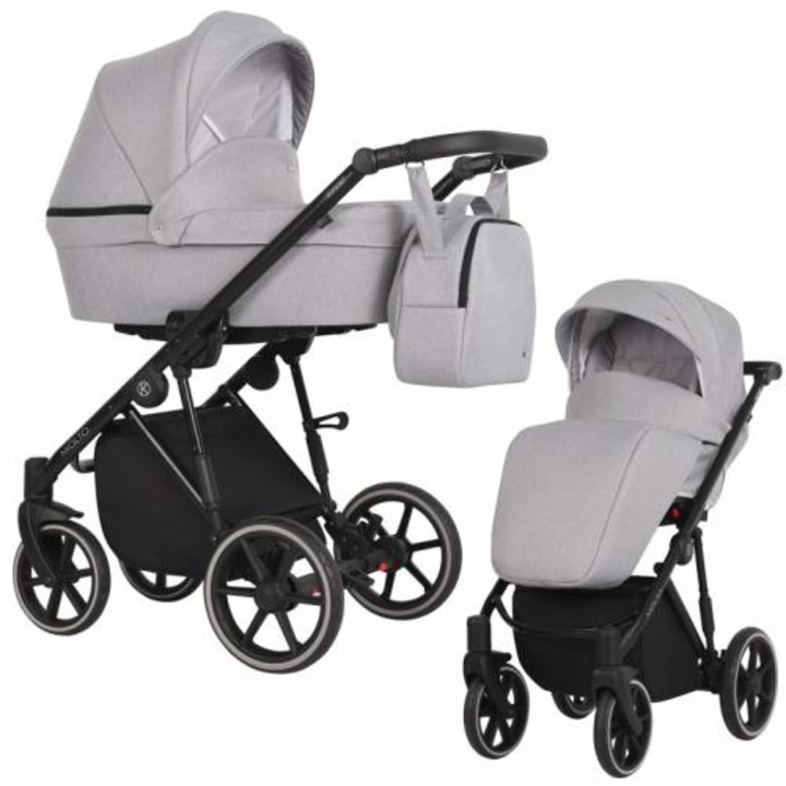 Бебешка количка MOLTO Kunert, 2 в 1, Светлосива