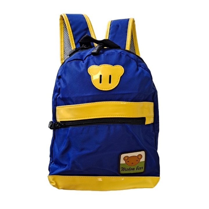 Óvodai hátizsák Wisdom Bear, 2 rekeszes, 30x25x10 cm, kék