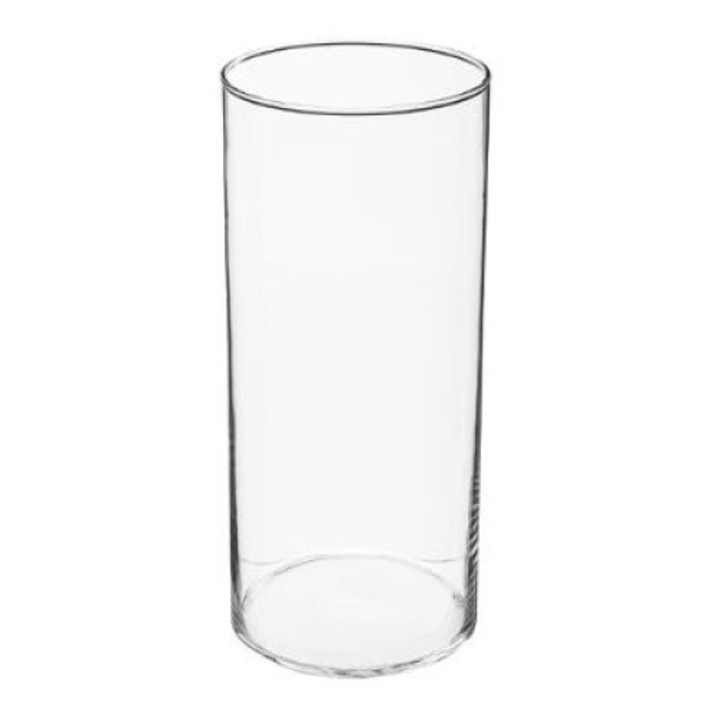 Vaza cilindrica transparenta d13xh30