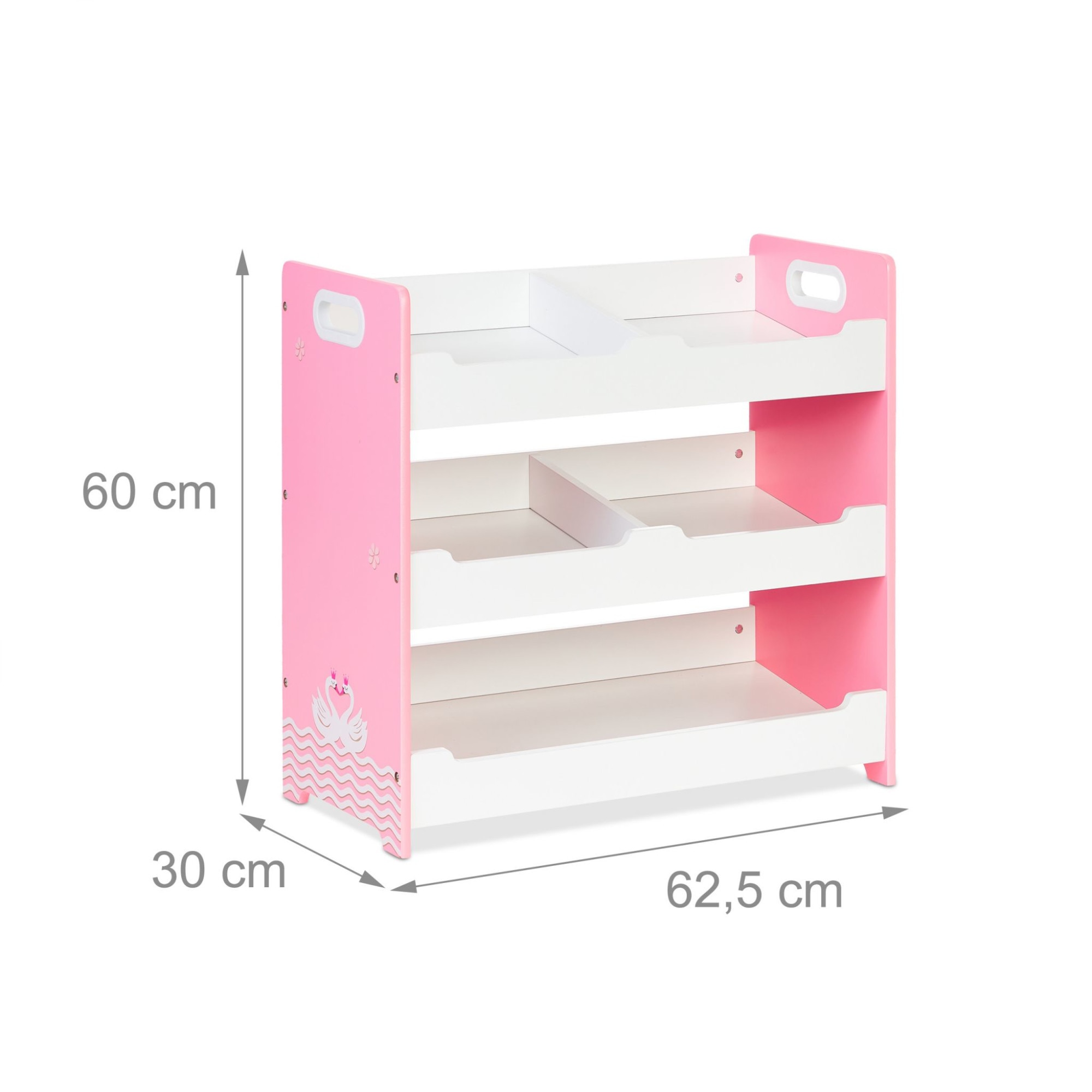 Raft cu 5 compartimente pentru copii, MDF, dimensiune 60 x 62,5 x 30 cm ...