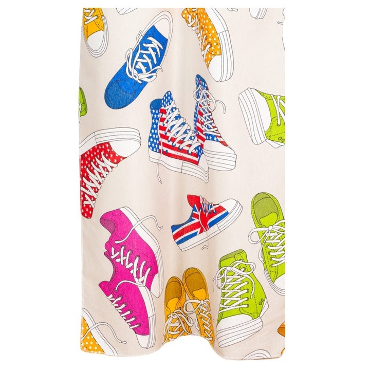 Material textil pentru draperie imprimat Pumps Unico, model copii, culoare multicolor, 100x280 cm