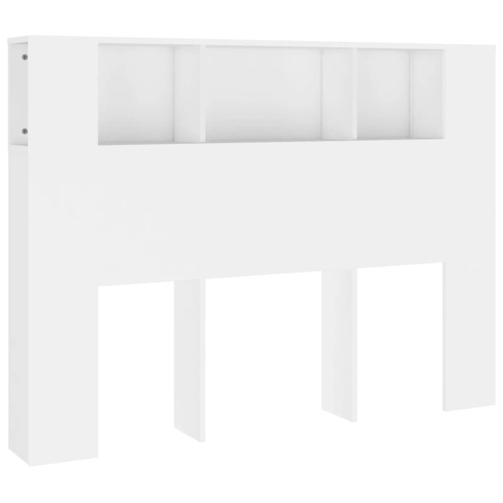 Tablie de pat cu dulap vidaXL, alb, 140x18,5x104,5 cm, 24.7 kg