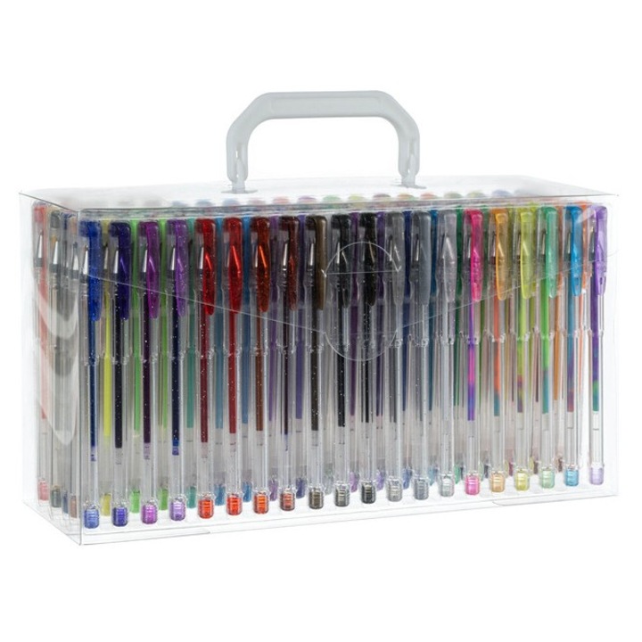 Комплект химикалки Danysgame, Гел с брокат, 140 цвята
