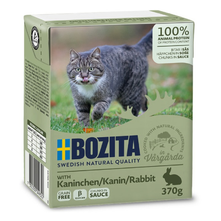 Hrana umeda pentru pisici, Bozita, Iepure, 370 g