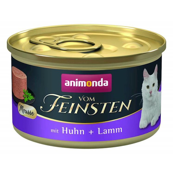 Hrana umeda pentru pisici Animonda Mousse, Adult, Pui/Miel, 85g