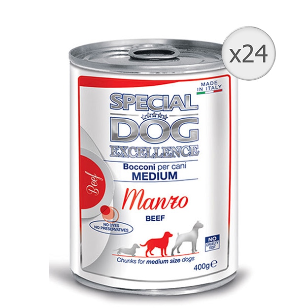 Мокра храна за кучета Special Dog Excellence, Говеждо, 24 броя x 400 гр 