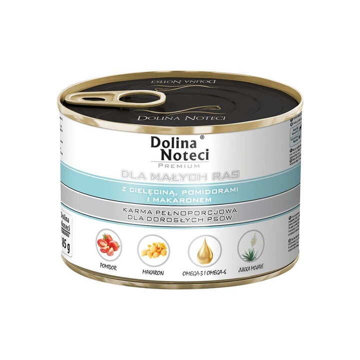 Hrana umeda pentru caini, Dolina Noteci, Vitel/Rosii, 185 g