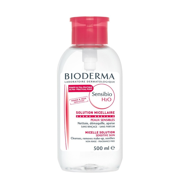 Мицеларна вода Bioderma Sensibio H2O Reverse Pump, 500 мл