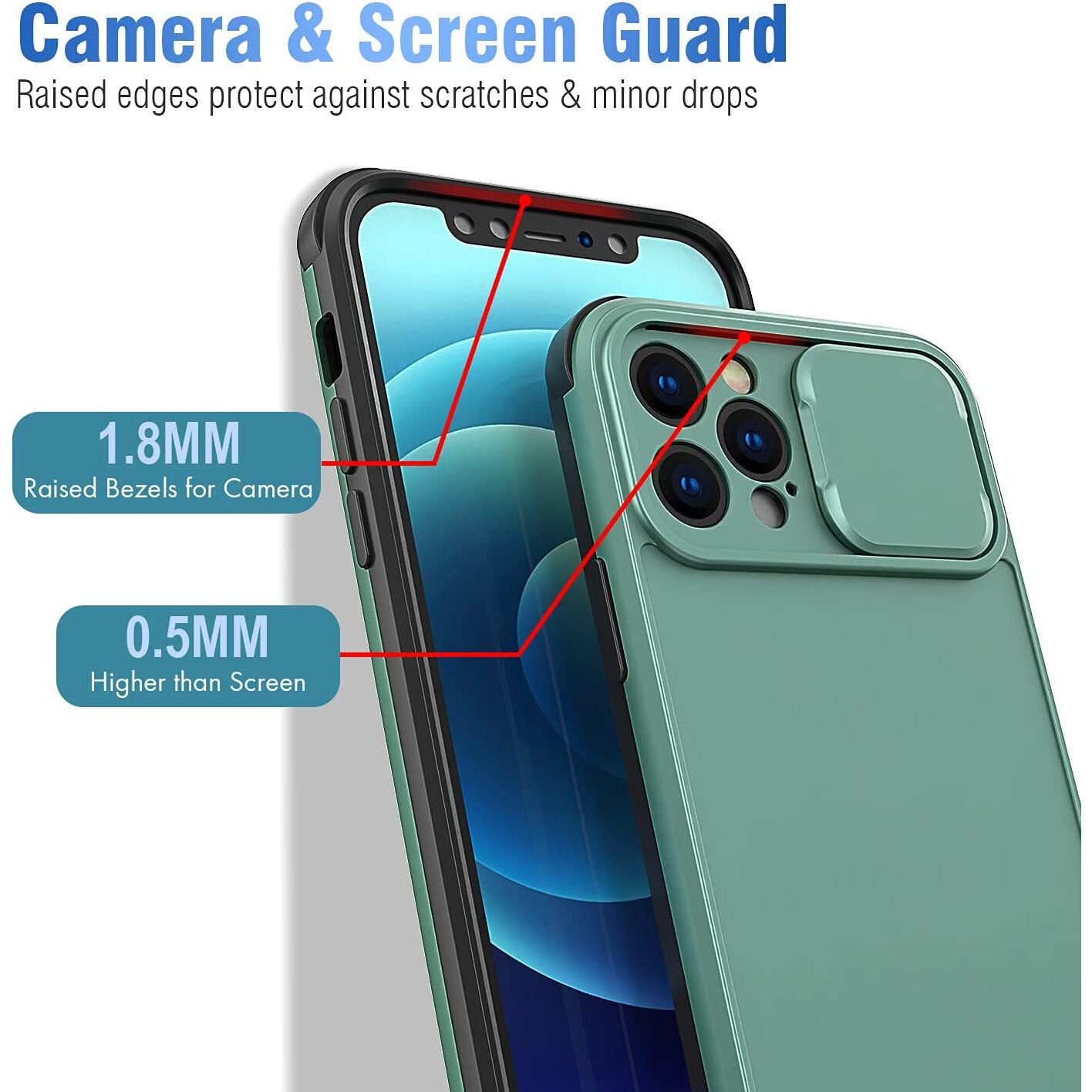 Кейс за Apple iPhone 13 Mini, Camera Slide Protector, Удароустойчив