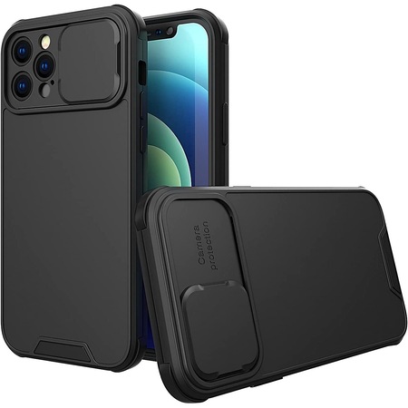 Кейс за Apple iPhone 12 Pro, Camera Slide Protector, Удароустойчив ...