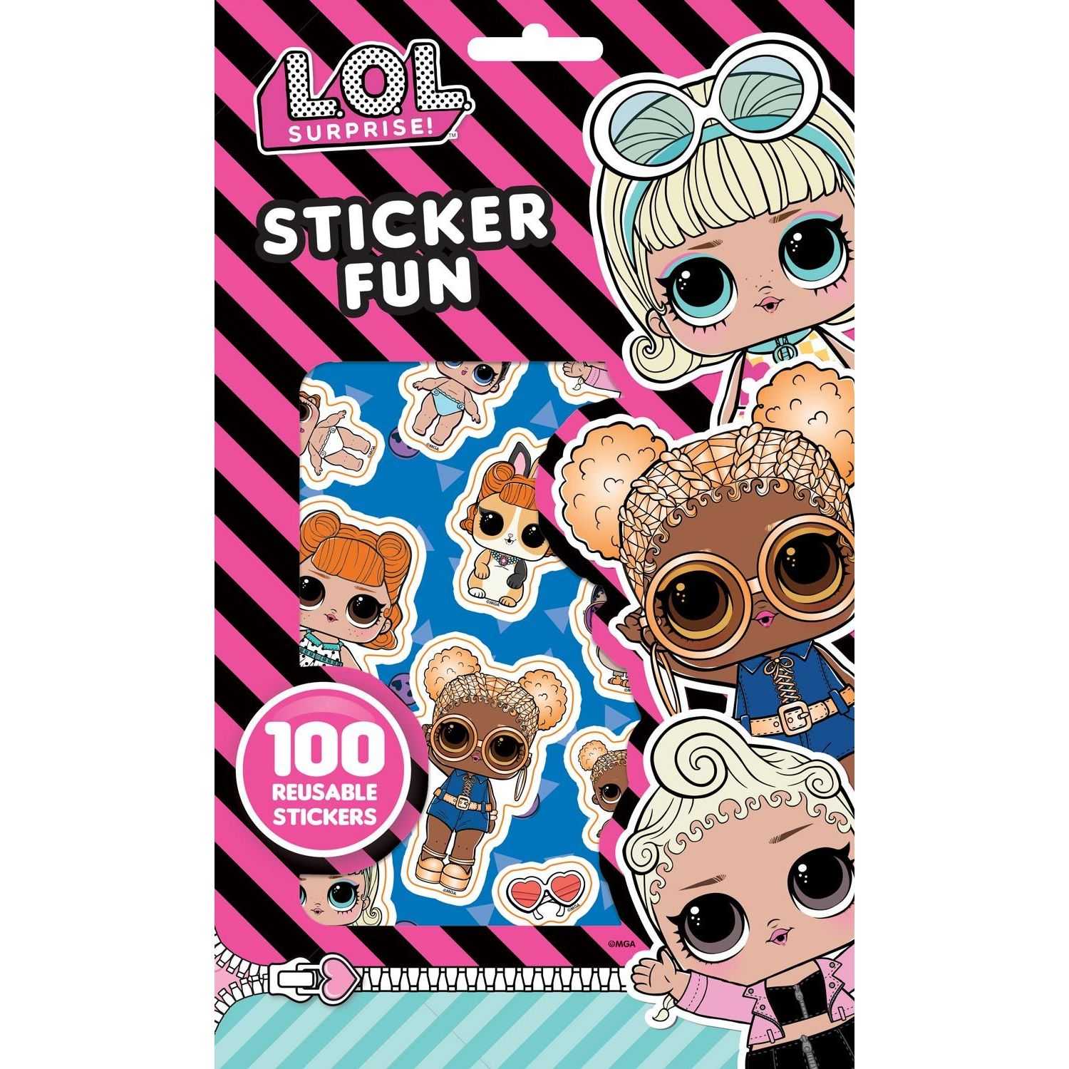 Set 100 stickere reutilizabile LOL Surprise, Alligator