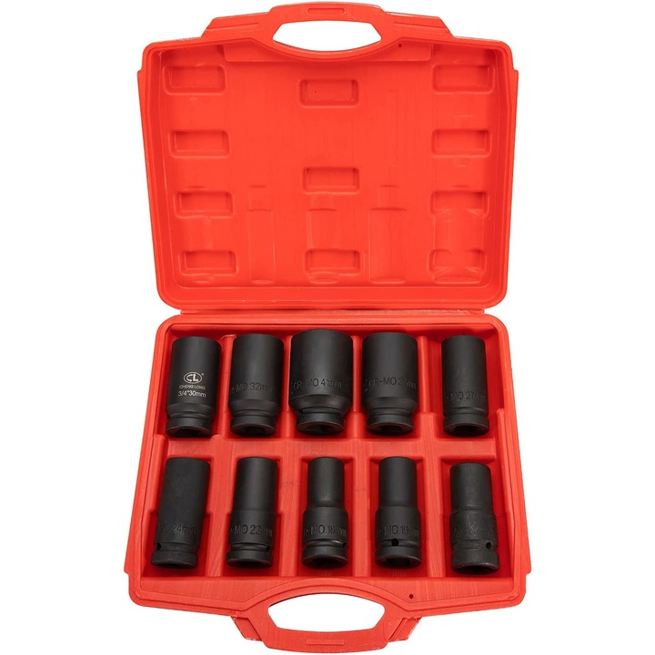 Set Chei Tubulare Impact 1", 10 Piese 17 - 41mm