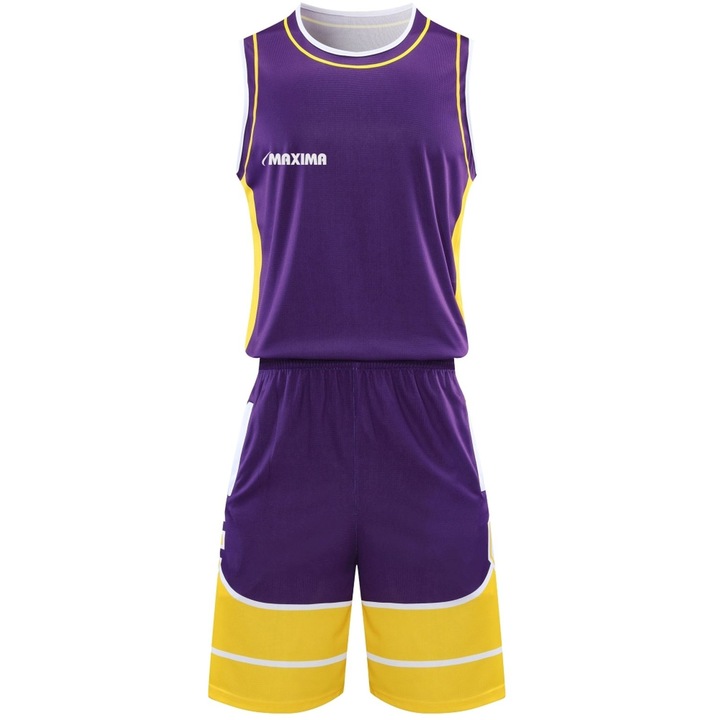 Екип за баскетбол MAXIMA, 40023806, Размер XL, Лилав/Жълт