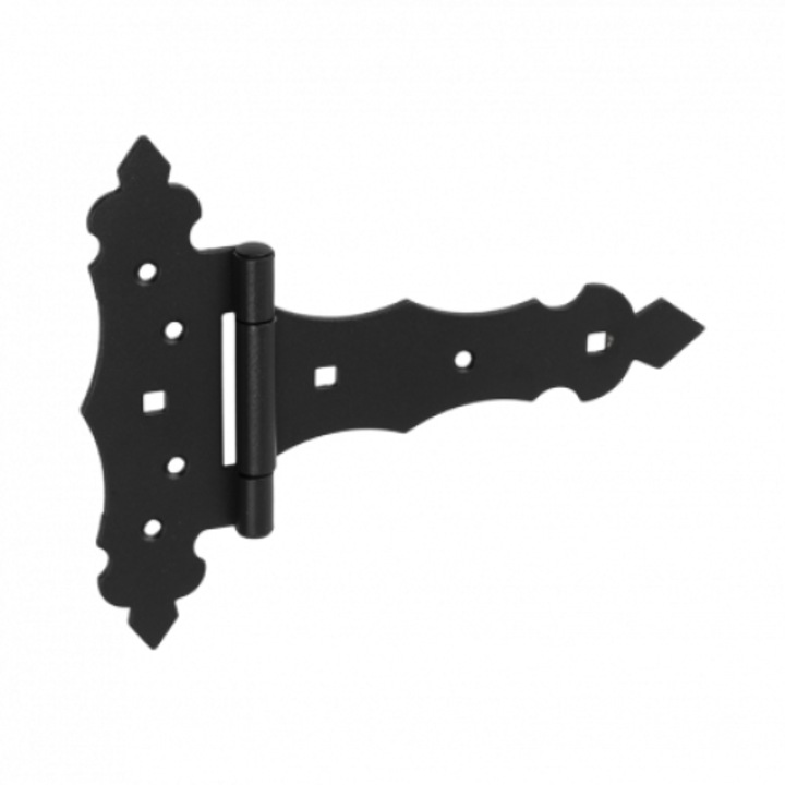 Balama decorativa pentru porti model ZOB 150, 170x150x45x2.5 mm, finisaj negru