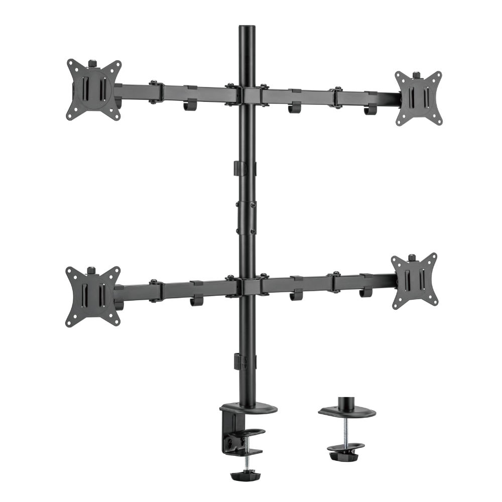 Стойка за 4 монитора, Монтаж на бюро, 17" - 32", Черна - eMAG.bg