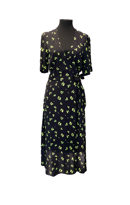 Дамска рокля KIOMI дълга черна със зелено XS